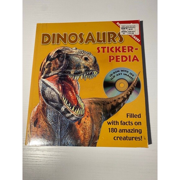 Other - Dinosaurs Sticker-Pedia Jinny Johnson w/ CD-ROM Over 400 Stickers Silver Dolphin
